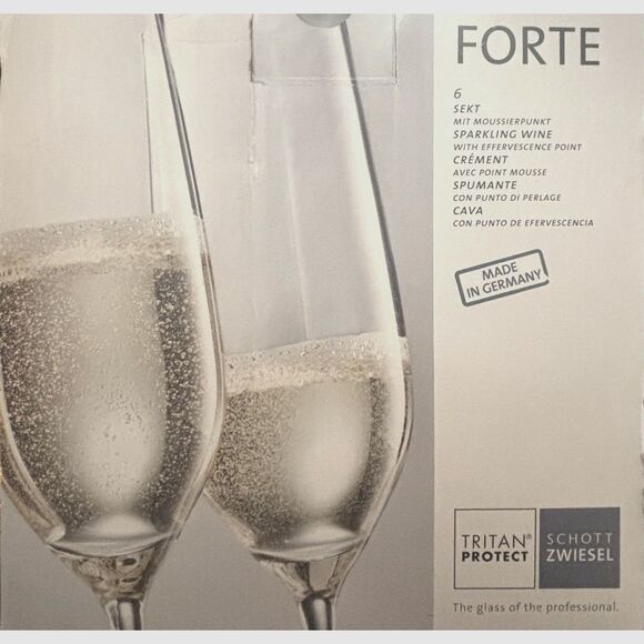 Schott Zwiesel Tritan Forte Sparkling Wine Glasses 7.7oz, Set of 6-NIB - Picture 7 of 12